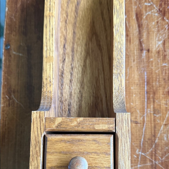 Wooden Wall-Mounted Shelf with Drawer - Picture 4 of 9